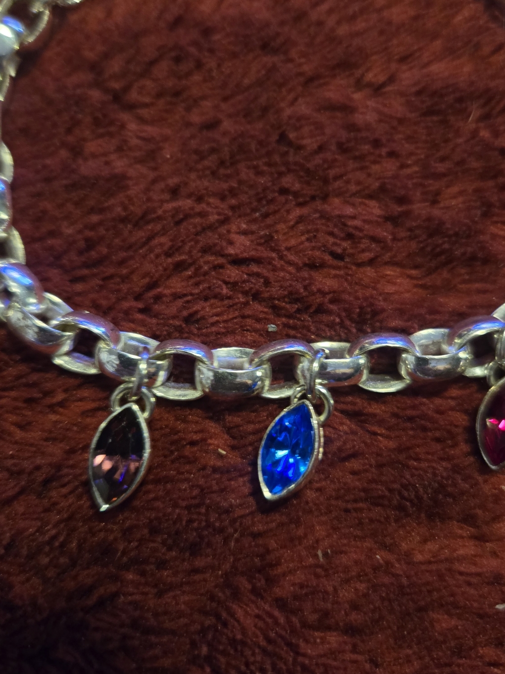 925 Silver Multi-Color Gemstone Charm Bracelet - Women Jewelry - Picture 4 of 14